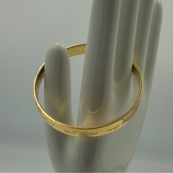 💛 Kate Spade Gold Mom Always Said Idiom Engraved Bangle Bracelet - Picture 3 of 7